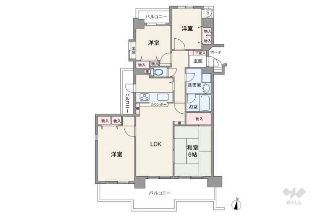エスポア守山:間取り図面