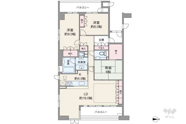 ヴァンデュールアッシュ南船場:間取り図面