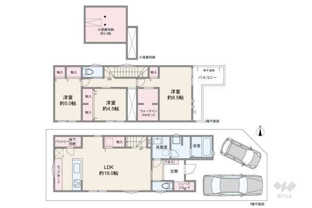 尼崎市栗山町1丁目 一戸建て:間取り図面