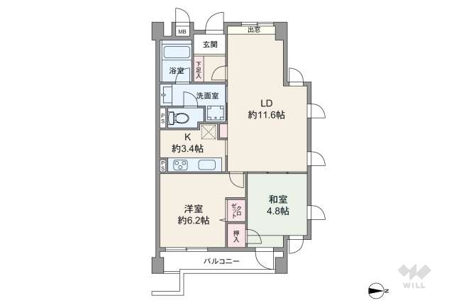 パレ武庫元町:間取り図面