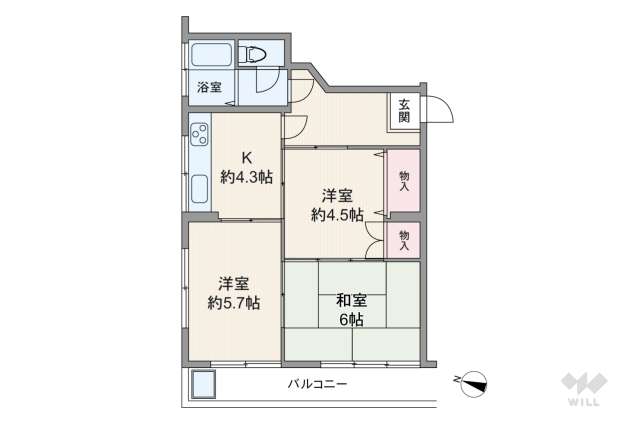 シャルマン青木:間取り図面