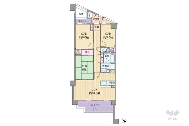 グリーンコーポ園田:間取り図面