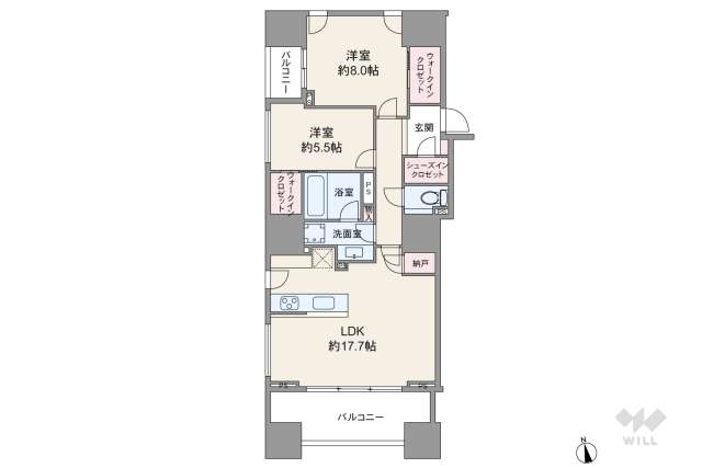 グランドヒルズ南青山:間取り図面