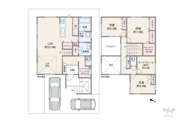 宝塚市野上6丁目 一戸建て:間取り図面