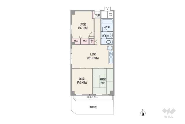 ルネ武庫川:間取り図面