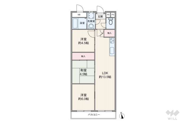 新大阪第1ハイツビル:間取り図面