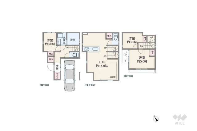 大田区西蒲田5丁目 一戸建て:間取り図面
