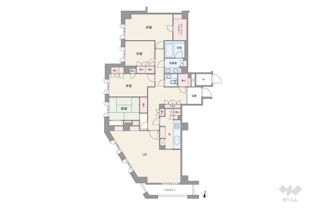 オーキッドコート左峯館:間取り図面