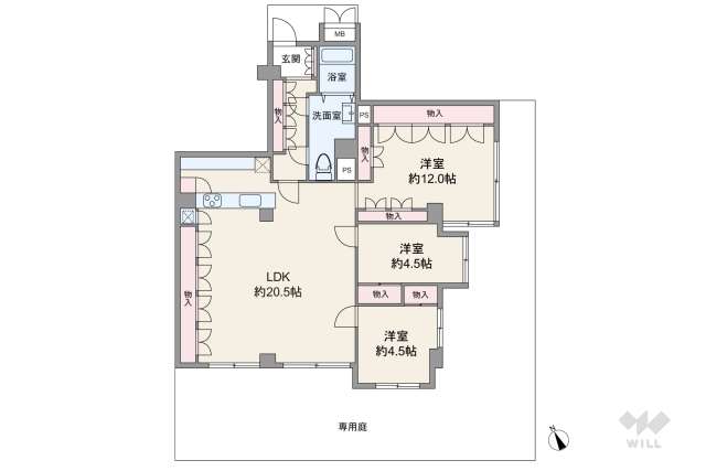 田園調布アビタシオン:間取り図面
