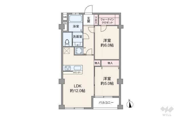 用賀コーポラス:間取り図面