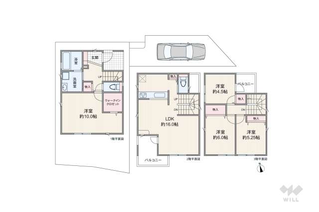 川崎市宮前区平2丁目 一戸建て:間取り図面
