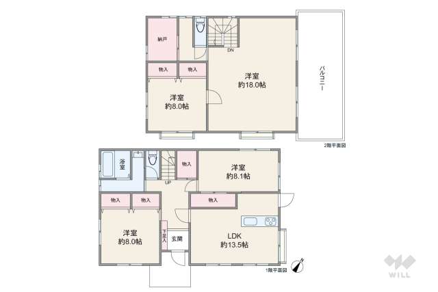 瀬戸市共栄通5丁目 一戸建て:間取り図面