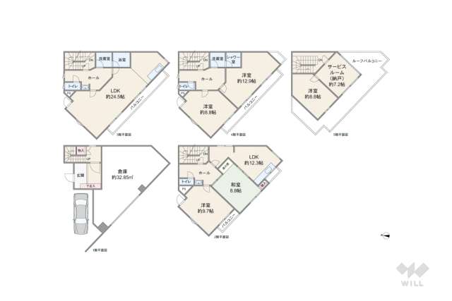 大阪市城東区野江3丁目 一戸建て:間取り図面