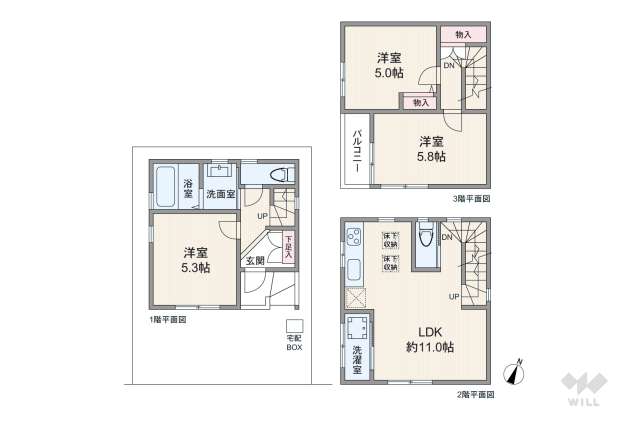 大田区中央2丁目 一戸建て:間取り図面