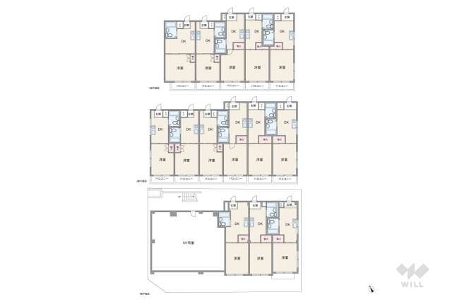 豊中市夕日丘3丁目 収益物件:間取り図面