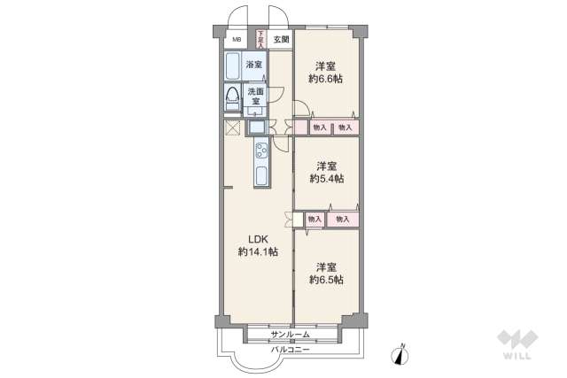 イトーピア武庫之荘:間取り図面