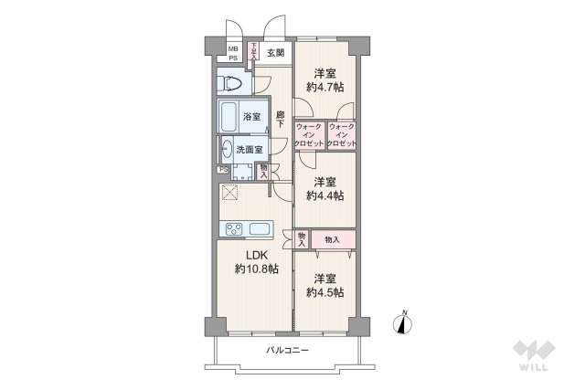 ライオンズマンション小岩第5:間取り図面