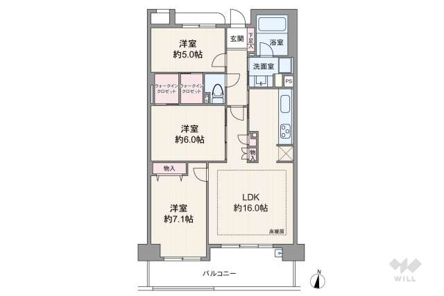 ジェイシティ千歳烏山光の杜:間取り図面