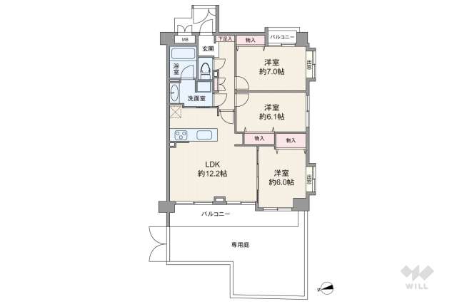 クレッセント尾山台3:間取り図面