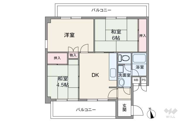 リバーサイド武庫川:間取り図面