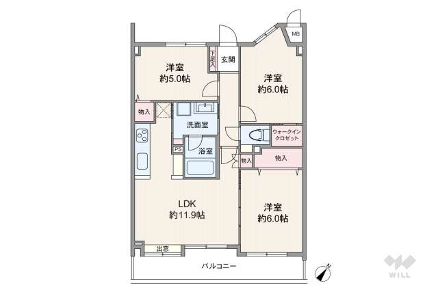 ソルシェ多摩川:間取り図面