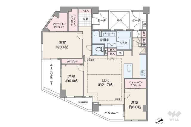 コートヤード祐天寺:間取り図面