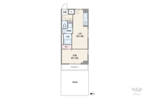 グリュックＴ玉川:間取り図面