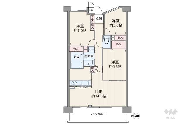 東急ドエルアルス世田谷ネクステージ:間取り図面