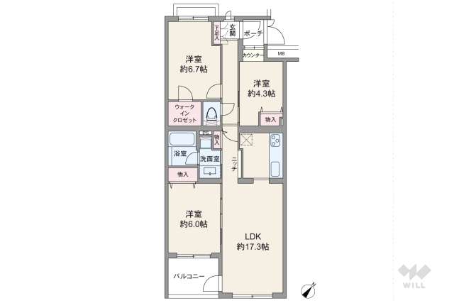 フェアロージュ代々木:間取り図面