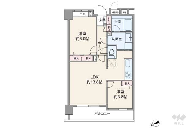 ライオンズマンション渋谷道玄坂:間取り図面