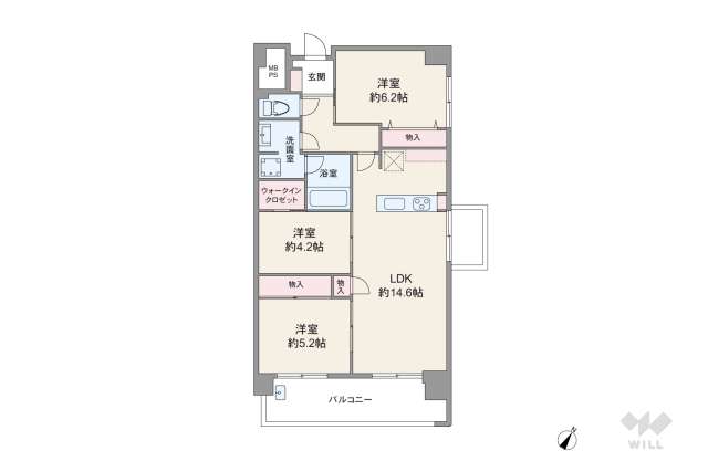 日商岩井東品川マンション:間取り図面