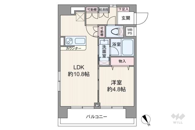 メナー東大井:間取り図面