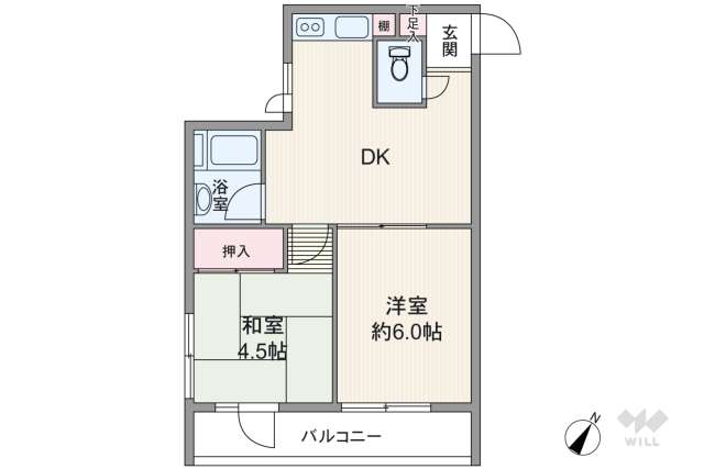 サンハイム喜多見:間取り図面