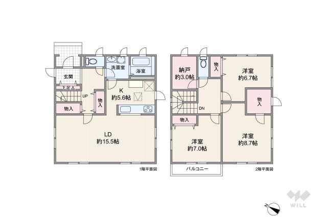 高槻市南平台3丁目 一戸建て:間取り図面