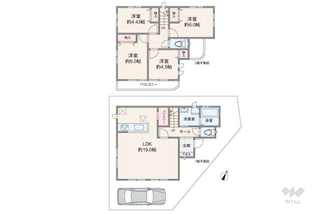 世田谷区喜多見3丁目 一戸建て:間取り図面