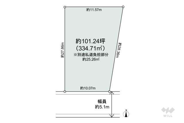 尼崎市栗山町2丁目 土地:間取り図面