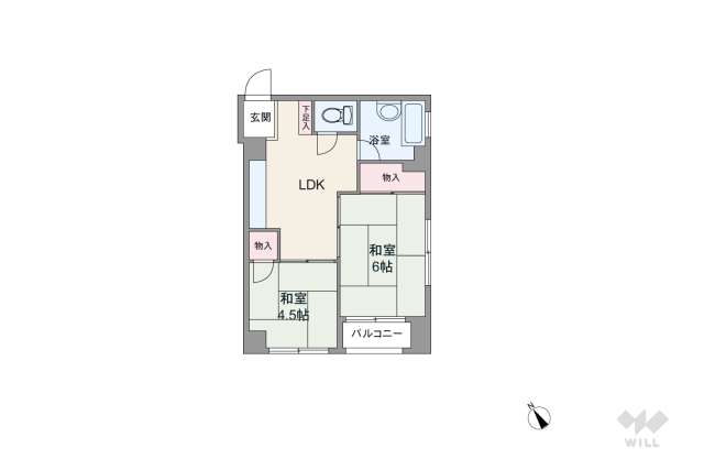 城見マンション:間取り図面