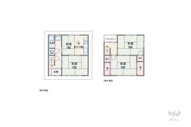 尼崎市西立花町2丁目 一戸建て:間取り図面