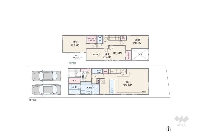 名古屋市名東区引山1丁目 一戸建て:間取り図面