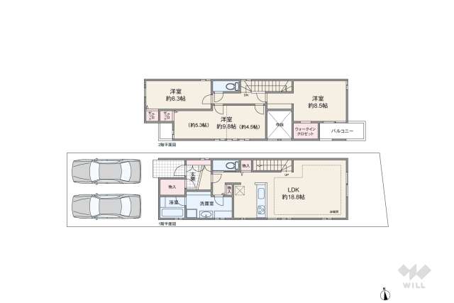 名古屋市名東区引山1丁目 一戸建て:間取り図面