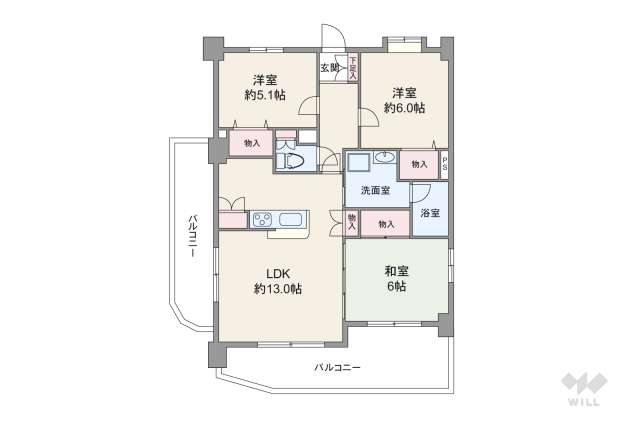 ライオンズマンション飯田町:間取り図面