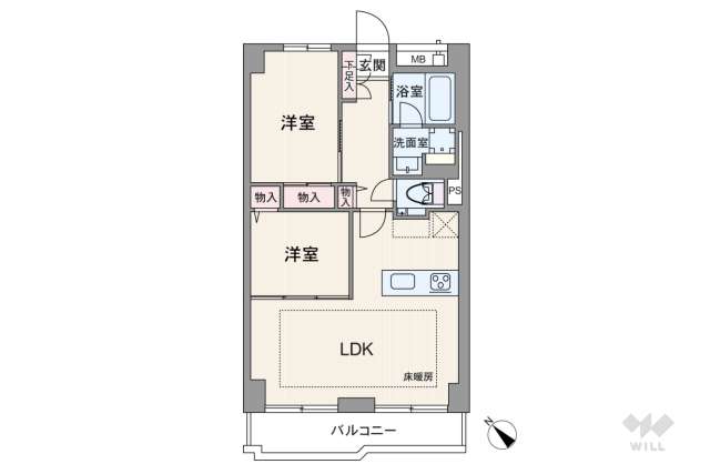 築地永谷コーポラス:間取り図面