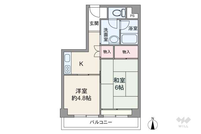 ダイアパレス順慶町:間取り図面