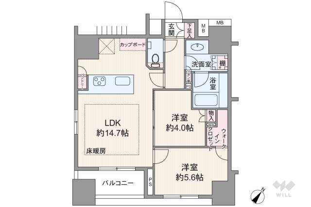 ウィルローズ日本橋浜町公園:間取り図面