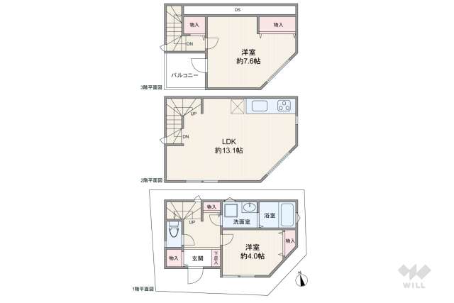 大田区大森西4丁目 一戸建て:間取り図面