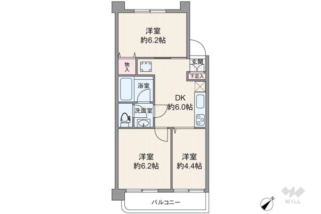 高島平第2ローヤルコーポ:間取り図面