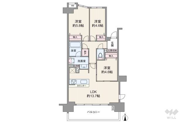 サンクタス南品川:間取り図面