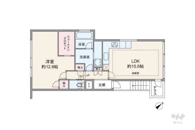 弦巻フラット:間取り図面