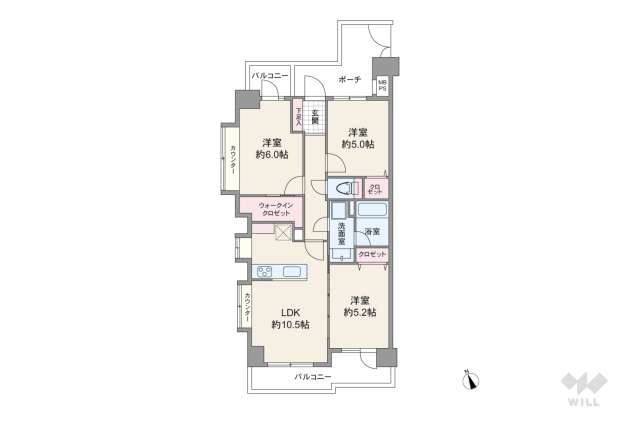 ライオンズマンション広尾南:間取り図面