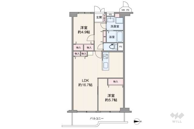サンマンション塚口第1:間取り図面